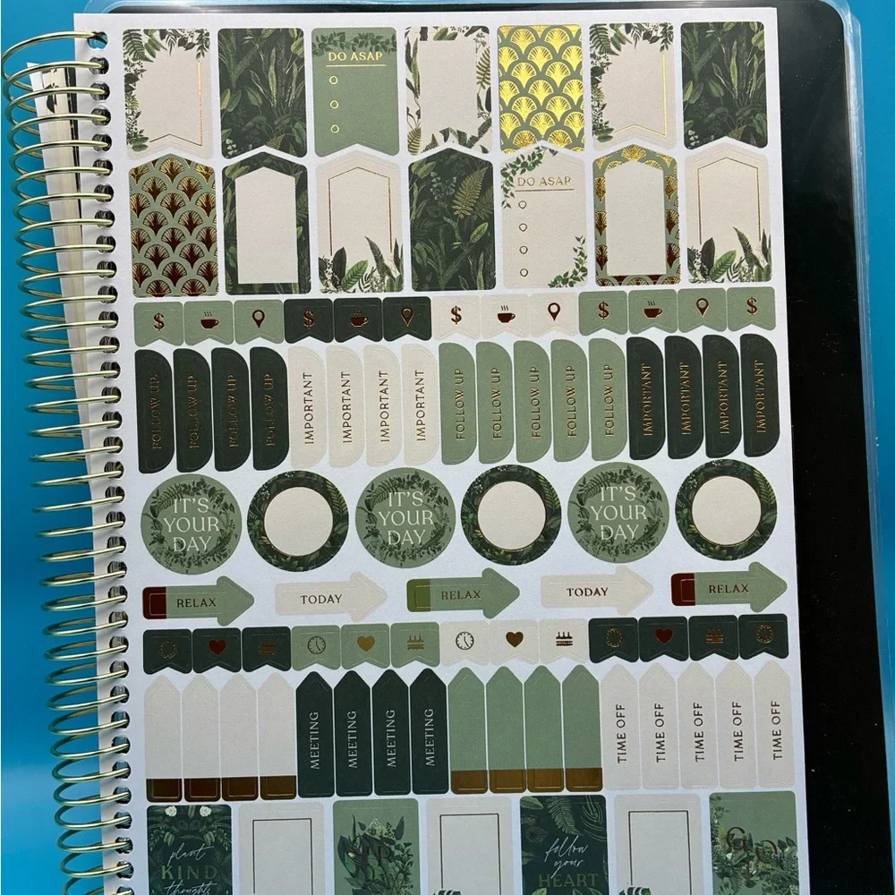 Hobby Lobby Green and Gold 12-Month Planner
